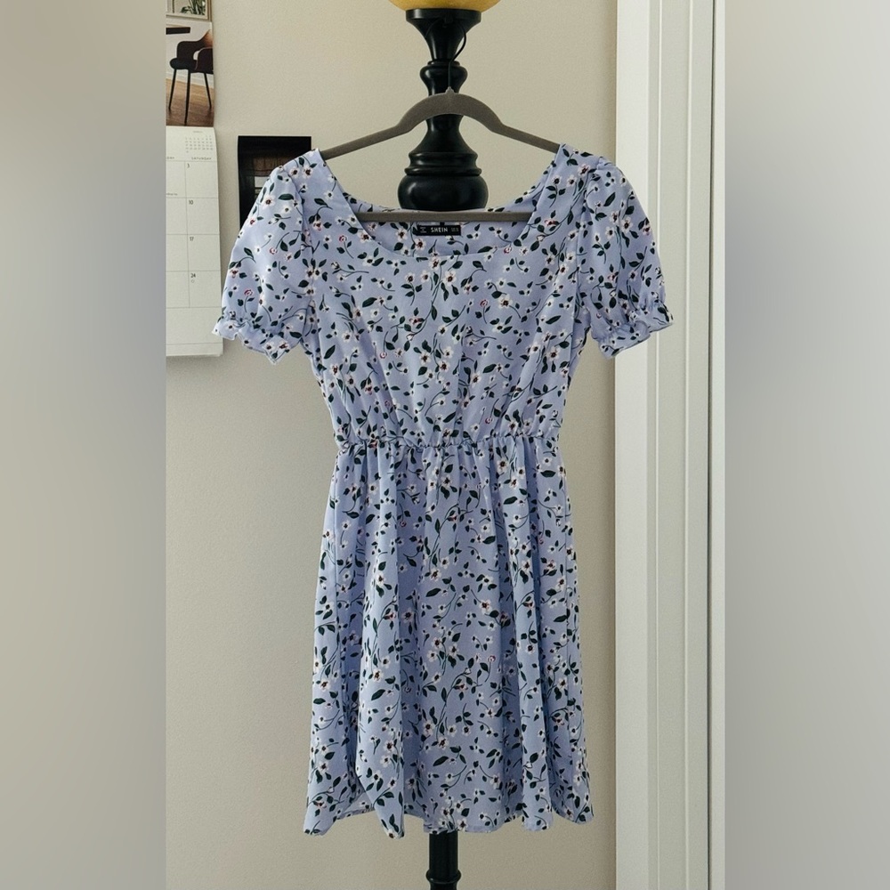 Blue Floral Summer Dress